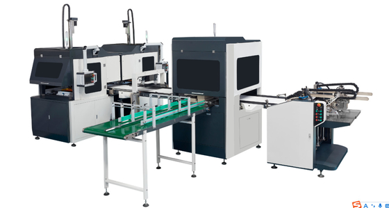 Machine rigide complètement automatique intelligente de fabrication de cartons de Bi-canal pour la boîte de luxe de Cuo de bouteille de vin