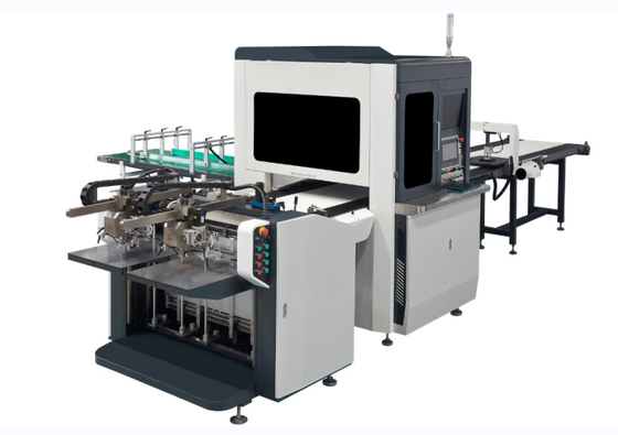 Machine à plier et coller des boîtes pour la fabrication de couvertures dures