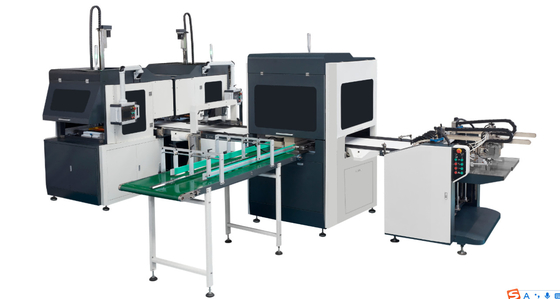 Machine de positionnement de boîtes rigides à double moulage à double positionnement entièrement automatique