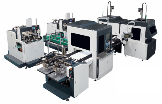 Machine de formage de boîtes rigides à double canal entièrement automatique à grande vitesse et à haute efficacité 50 paires par minute